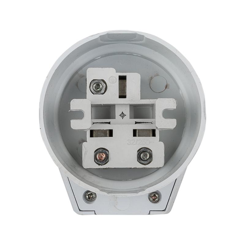 Разъем РШ-ВШ 32А 250В 2P+PE (ОУ) пластиковый бел. EKF PROxima | AS-250-O-01 | EKF — миниатюра 3
