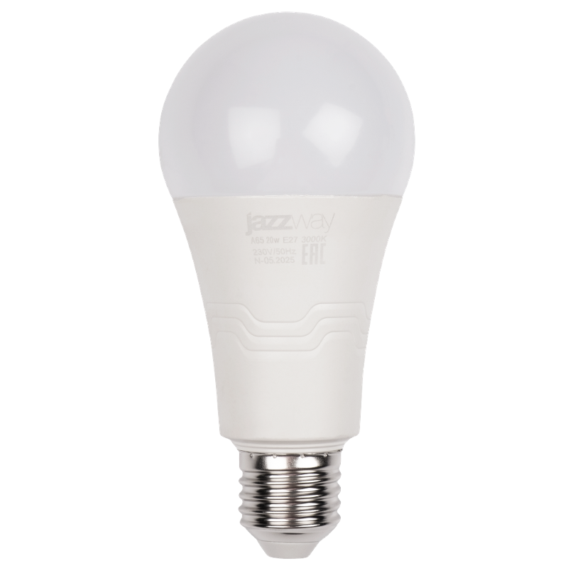 Лампа светодиодная (улучш. хар-ки) PLED-LX A65 20w E27 3000K  | .5028425 | Jazzway — Jazzway