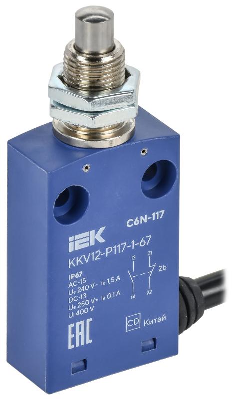 Выключатель концевой C6N-117 толк. рез. IP67 | KKV12-P117-1-67 | IEK — миниатюра 1