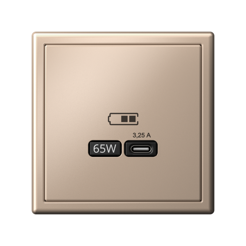 ArtGallery Песочный Розетка USB тип-С 65Вт высокоскор.заряд. QC, PD, механизм | GAL001227 | SE — миниатюра 5