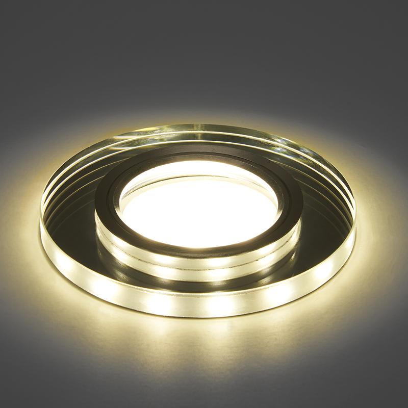 Светильник потолочный встраиваемый со светодиодной подсветкой 15LED*2835 SMD 4000K, MR16 50W G5.3, белый, хром, CD8160 с др-ром в/компл | 41911 | FERO — миниатюра 2