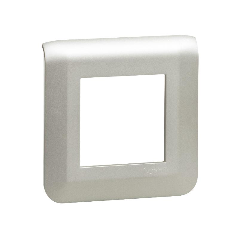 Рамка - Mosaic - 2 модуля - алюминий | 079302L | Legrand — Legrand
