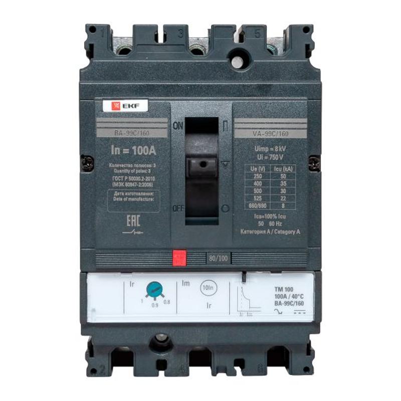 Выключатель автоматический ВА-99C (Compact NS) 160/100А 3P 36кА EKF PROxima | mccb99C-160-100 | EKF — миниатюра 17