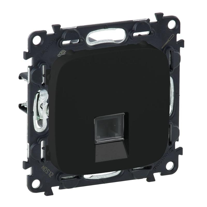 Valena ALLURE DIY Антрацит Розетка комп(RJ45) 1-ая 5 кат UTP — миниатюра 2