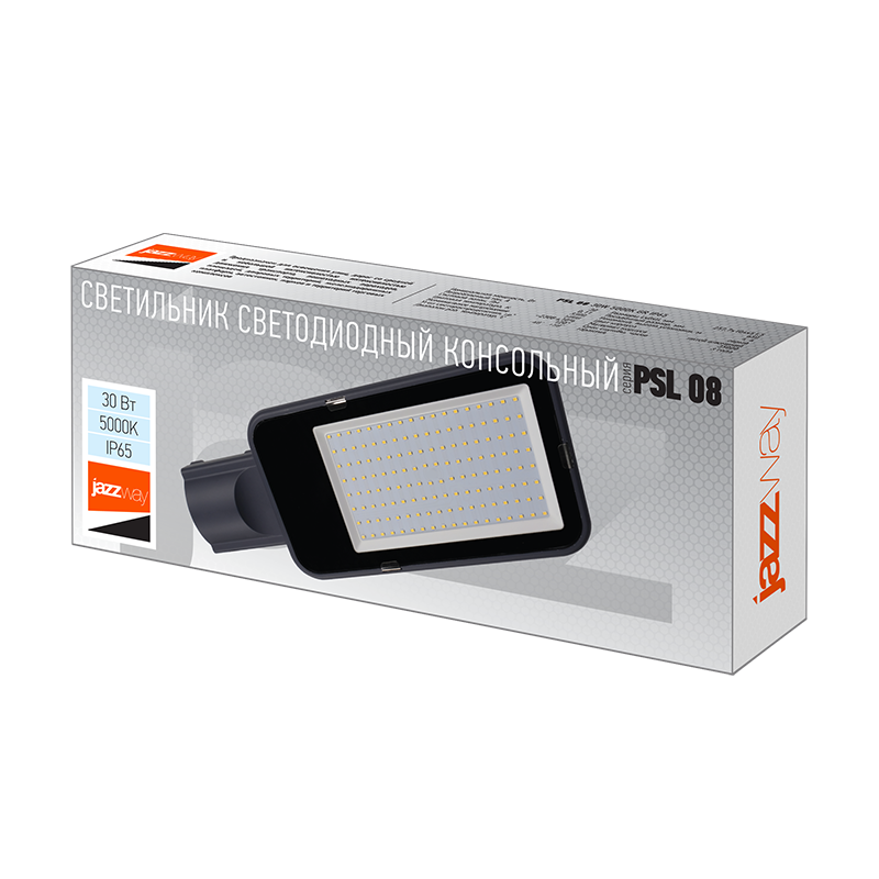 Cветильник светодиодный консольный PSL 08  30w 5000K GR 120° IP65 (3г.гар) | .5045767 | Jazzway — миниатюра 6