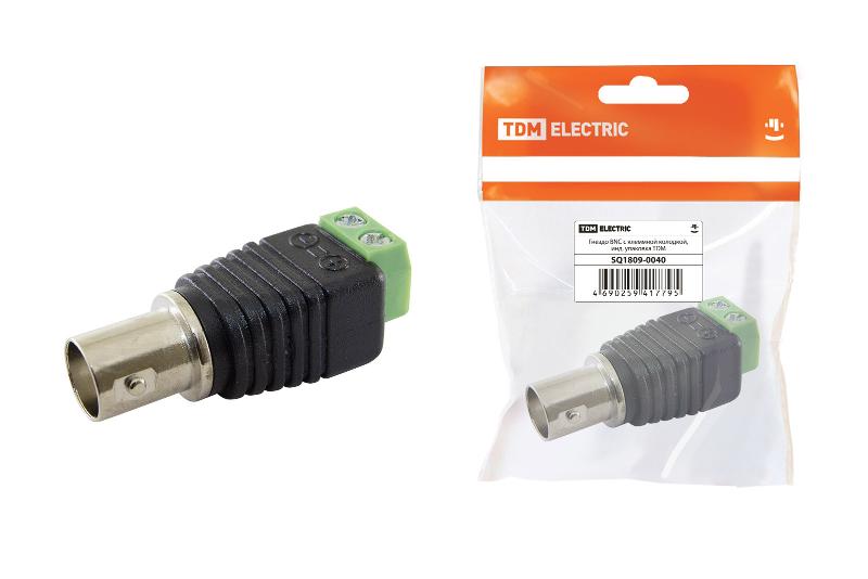 Гнездо BNC с клеммной колодкой, инд. упаковка | SQ1809-0040 | TDM — TDM ELECTRIC