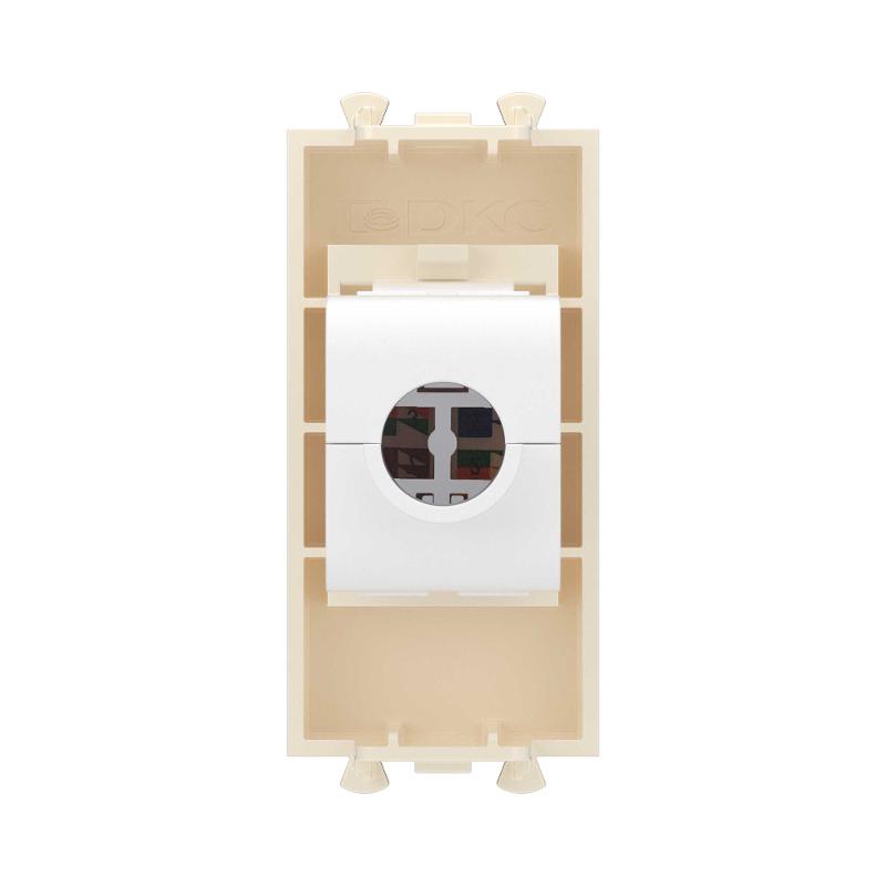 Компьютерная розетка RJ-45 без шторки модульная, кат.5е, "Avanti", "Ванильная дымка", 1 модуль | 4405661 | DKC — миниатюра 4