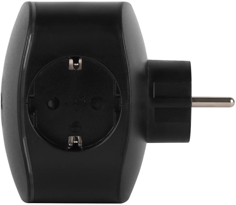 Разветвитель электрический ЭРА SP-3e-3USBAC-B на 3 розетки + 3 USB A+C с заземлением со шторками 16А черный | Б0069082 | ЭРА — миниатюра 4