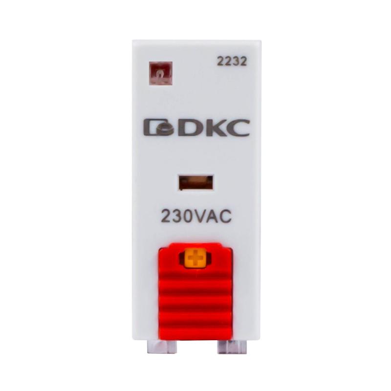 Одиночное реле, 1 перекидной контакт, 230 В AC, тестовая кнопка | IR-230AC-1CO-D | DKC — DKC (ДКС)