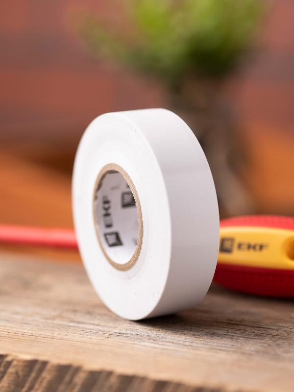 Изолента ПВХ белая 19мм 20м серии SafeFlex | plc-iz-sf-w | EKF — миниатюра 3