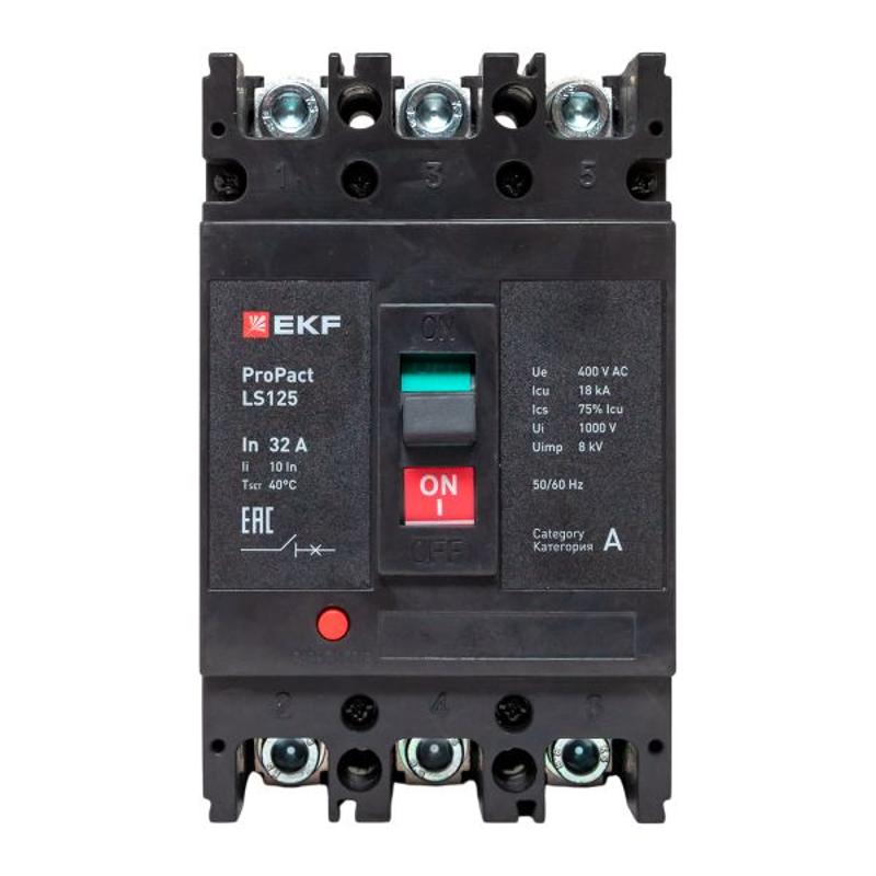 Выключатель автоматический LS125 18кА 3P 32А ProPact | mccb-125-18-3-32-ls | EKF — миниатюра 7