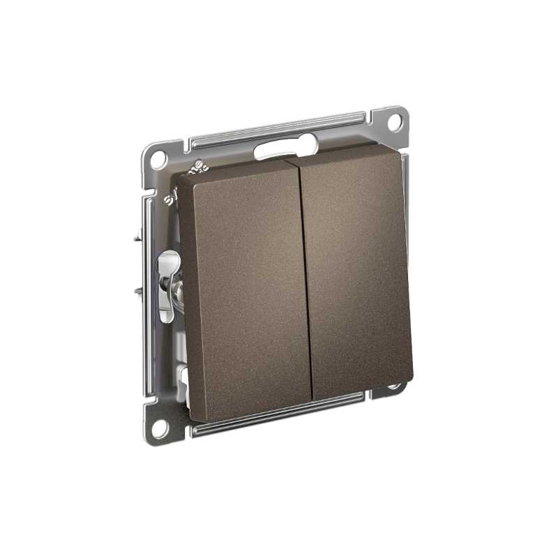 AtlasDesign Мокко Выключатель 2-клавишный сх.5, 10АХ, механизм | ATN000651 | SE — Systeme Electric