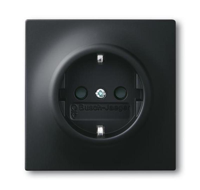 Розетка SCHUKO 16А 250В, серия impuls, цвет чёрный бархат | 2011-0-3886  | 2CKA002011A3886 | ABB — ABB