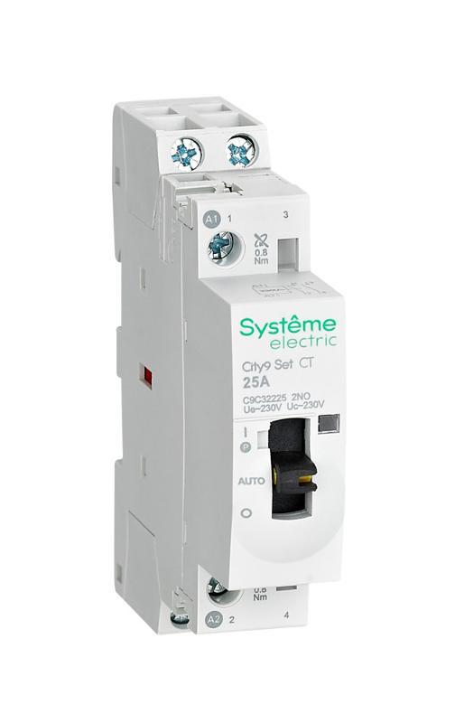 Контактор модульный 2P 2НО 25A AC 230В-230В City9 | C9C32225 |Systeme Electric — Systeme Electric