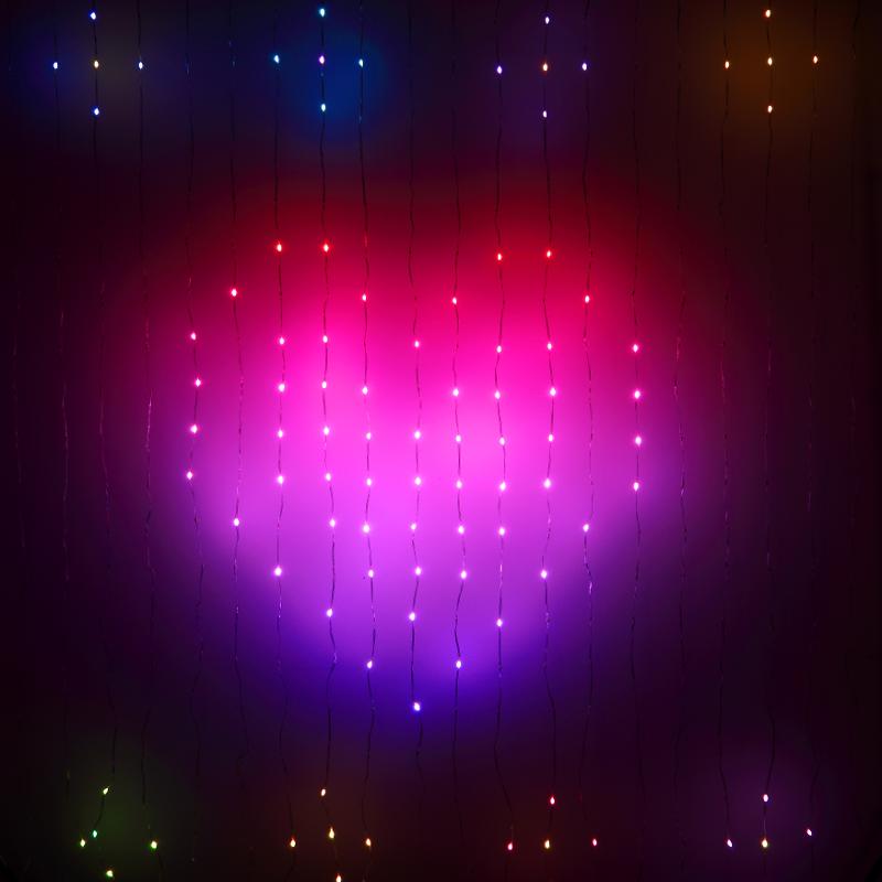 Гирлянда светодиодная   ERASG -02 умная занавес RGB 2*2 м управление через мобильное приложение | Б0060433 | ЭРА — миниатюра 1