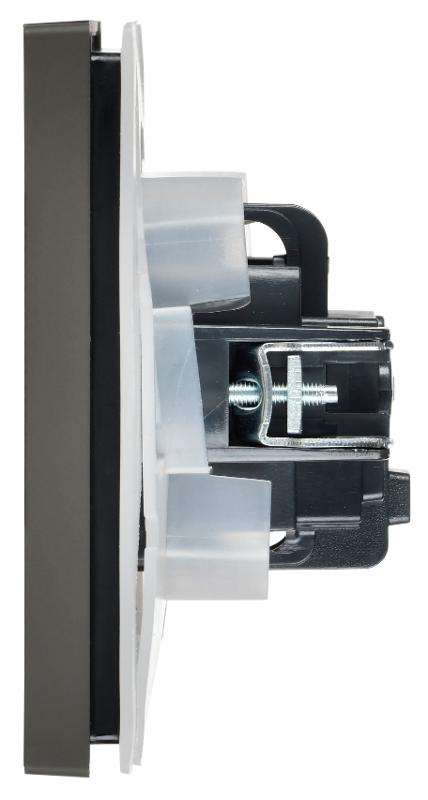 FORTE&PIANO Розетка с заземлением, со шторками, с крышкой в/к 16А IP44 FP321 серый | FP-R16-16-44-K03 | IEK — миниатюра 4
