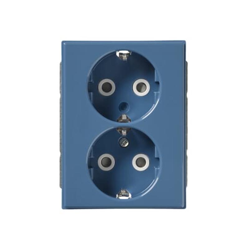Розетка Double Shuko 16А 230В Impressivo, синяя, RAL5007 | 302EUC-06  | 2TKA00002965 | ABB — ABB