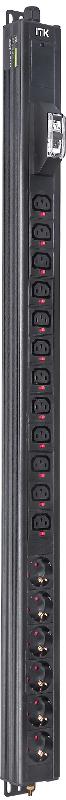 BASE PDU PV1111 23U 1ф 16А 6SCHUKO 12C13 2,6м SCHUKO | BS-PV12-06D-12C13-11 | ITK — фото 1 | Sento