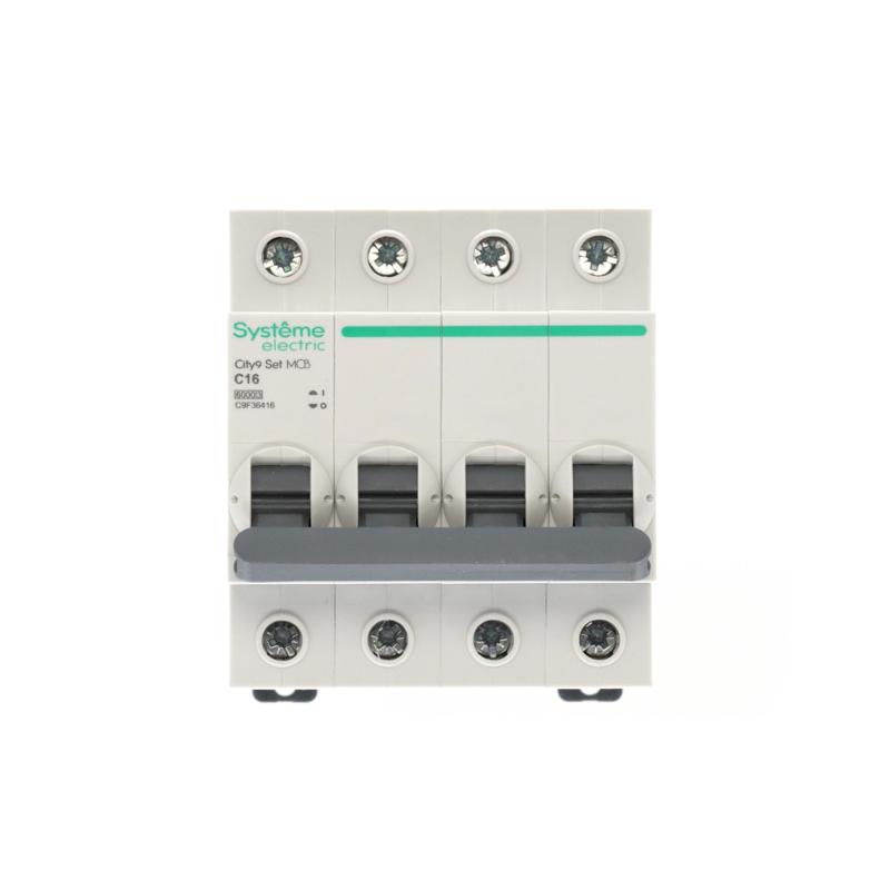 Выключатель автоматический четырёхполюсный 16A C 6kA City9 | C9F36416 |Systeme Electric — миниатюра 3