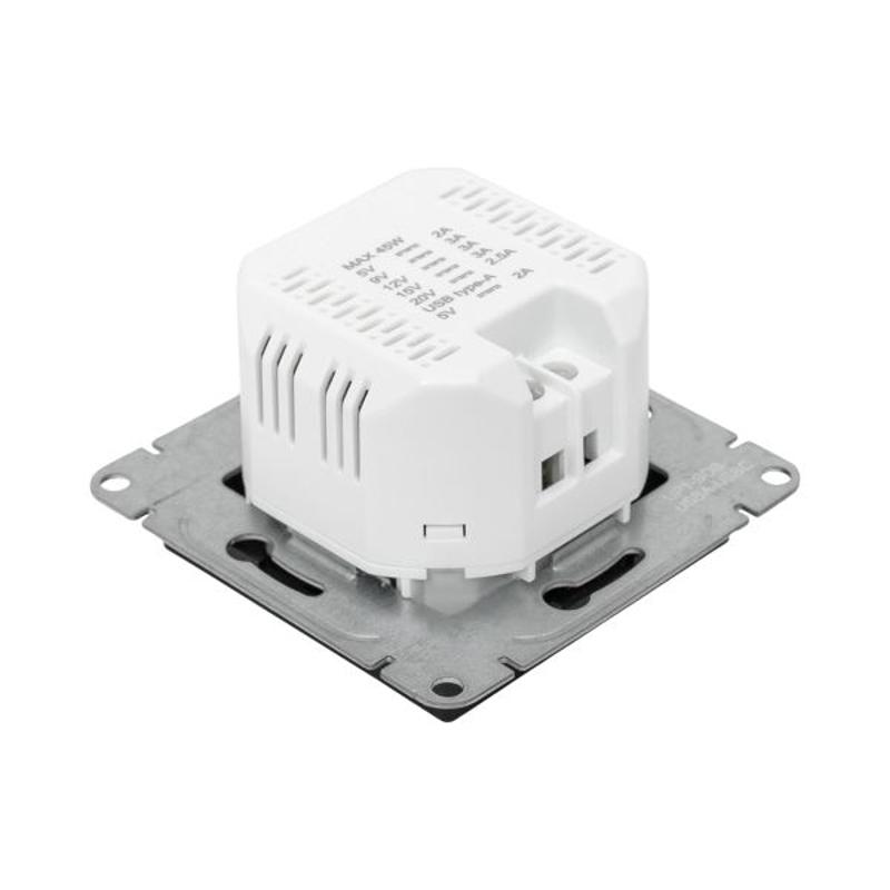 Механизм розетки USB-A+С, чёрный Эпика EKF | UP1-SOB-USBA+USBC | EKF — миниатюра 12
