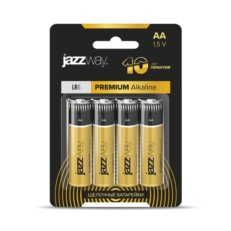 Элементы питания LR 6 PREMIUM Alkaline BL-4 | .5008137 | JAZZway — Jazzway