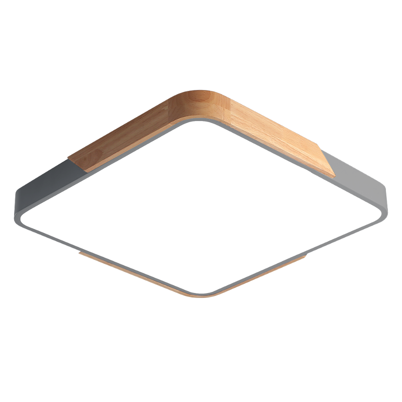 Светильник светодиодный бытовой PPB Sсandic-S 24w 4000K GR/W с деревянной планкой IP20 300*300*50 | .5037359 | JAZZWAY — Jazzway