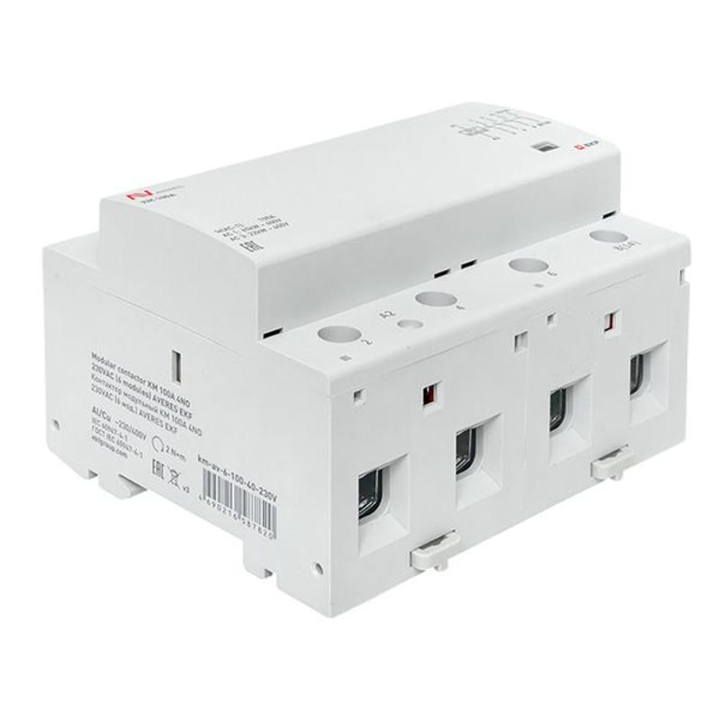 Контактор модульный КМ 100А 4NO 230VAC (6 мод.) AVERES | km-av-6-100-40-230V | EKF — миниатюра 9