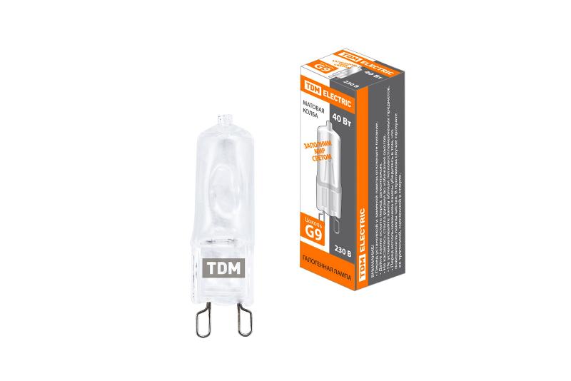Лампа капсульная галогенная JCD - 40 Вт - 230 В - G9 матовая | SQ0341-0057 | TDM — TDM ELECTRIC