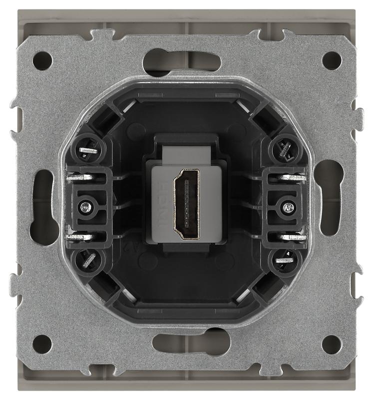 Розетка Arktik 16-3114-07 HDMI титан | Б0070510 | ЭРА — миниатюра 4