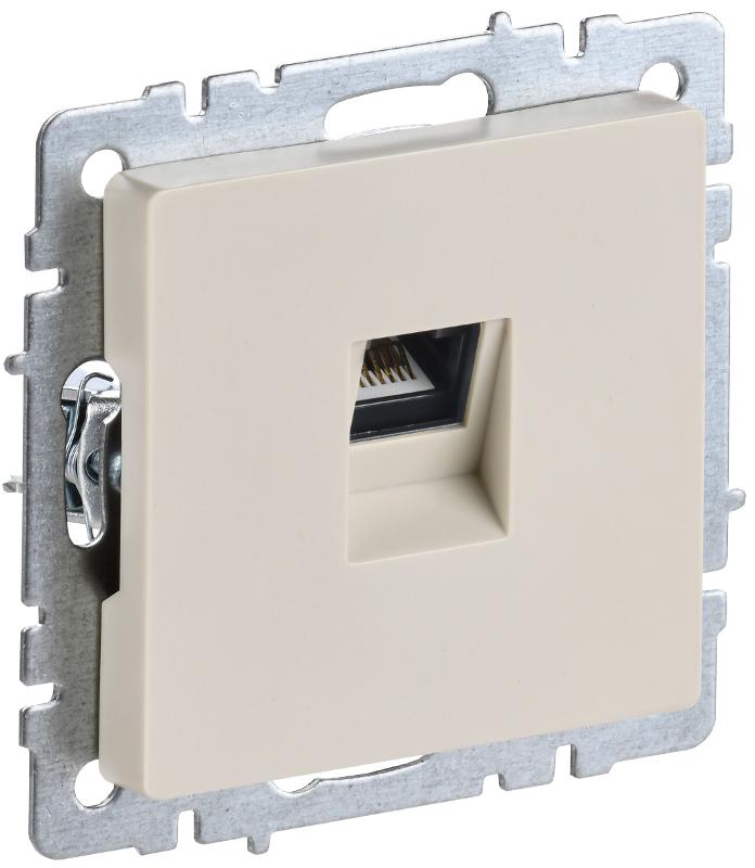 BRITE Розетка компьютерная RJ45 кат.5E РК10-БрКр бежевый  | BR-K10-1-K10 | IEK — IEK (ИЭК)