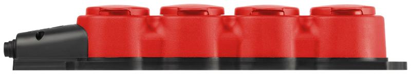 Колодка  KX-4e-RED-IP44 каучуковая с заземлением 4 розетки 16A IP44 красная | Б0068456 | ЭРА — миниатюра 5