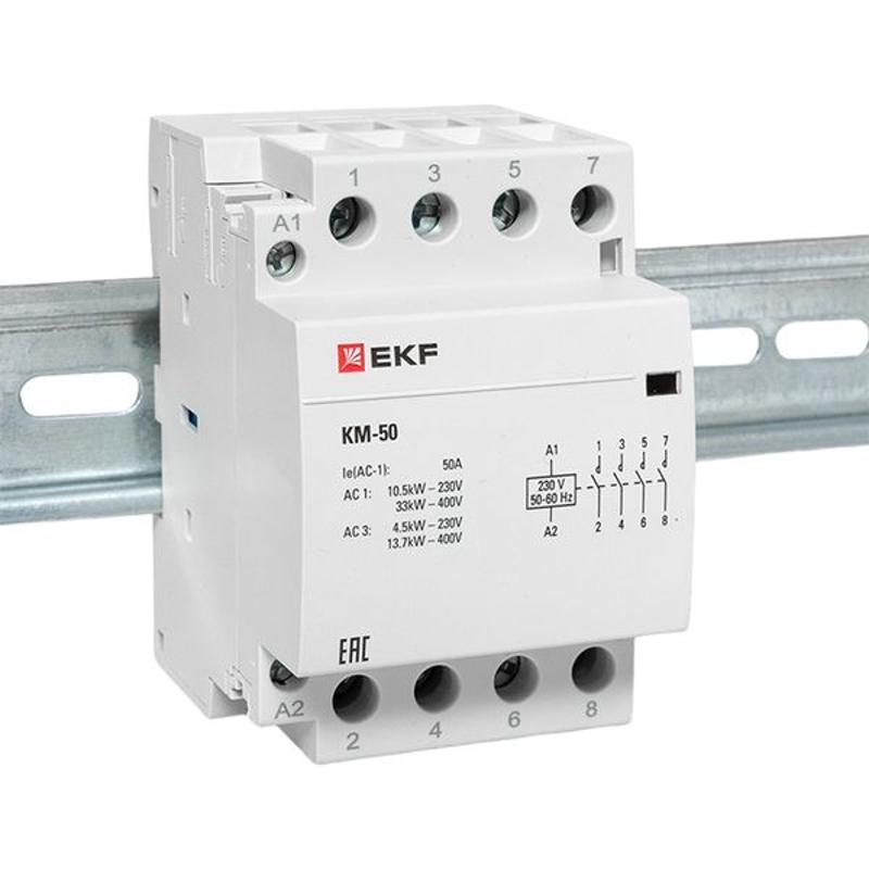 Контактор модульный КМ 50А 4NО (3 мод.) EKF PROxima | km-3-50-40 | EKF — миниатюра 6