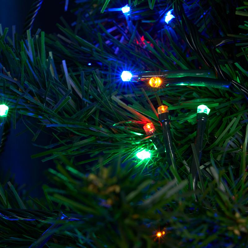 Гирлянда линейная Кластер, 1000 LED мультиколор, 20м + 3м (с контроллером)  зеленый шнур,  IP20  CL10 | 48182 | FERON — миниатюра 2