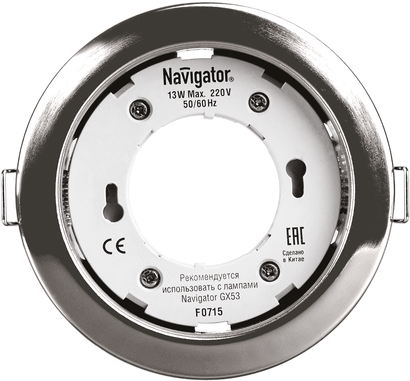 Светильник точечный встраиваемый NGX NGX-R1-003-GX53-PACK10(Хром) | 14141 | Navigator — фото 1 | Sento