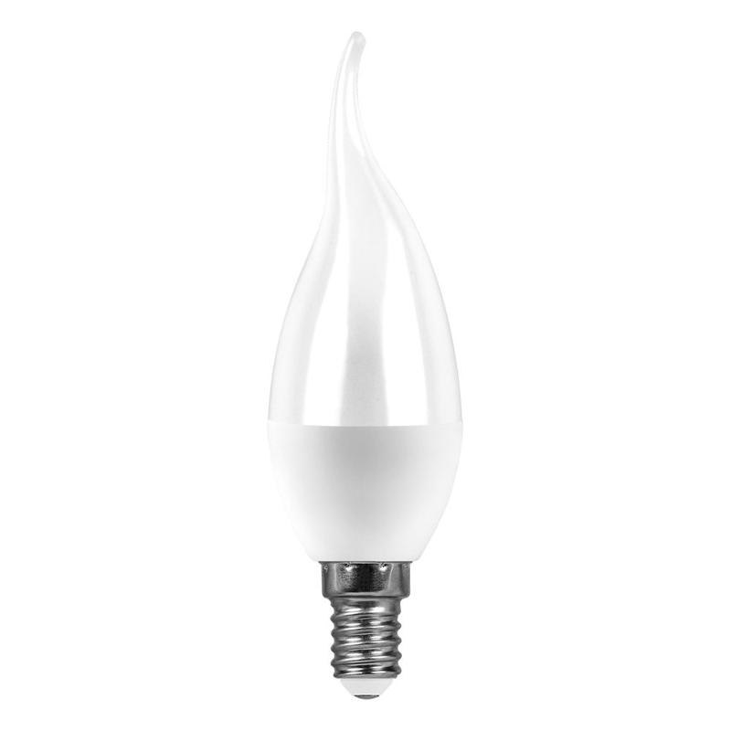 Лампа светодиодная LB-97 (7W) 230V E14 4000K свеча на ветру | 25761 | FERON — миниатюра 2