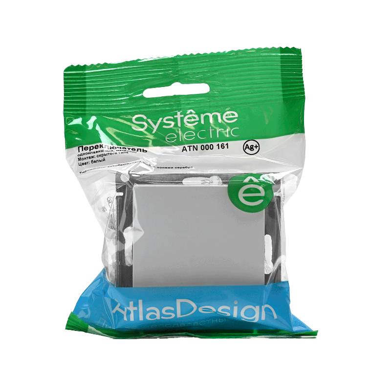 AtlasDesign Белый Переключатель 1-клавишный, сх.6, 10АХ, механизм | ATN000161 | SE — миниатюра 6