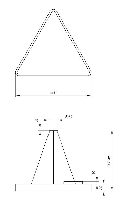 Светильник светодиодный Geometria Delta SPO-152-W-40K-048 48Вт 4000К 3500Лм IP40 800*800*80 белый подвесной | Б0050576 | ЭРА — миниатюра 4