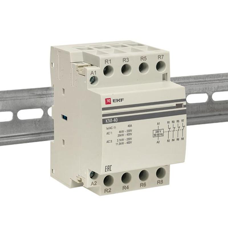 Контактор модульный КМ 40А 4NC (3 мод.) PROxima| km-3-40-04 | EKF — миниатюра 10