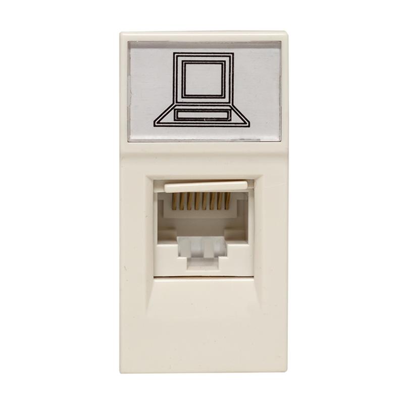 Розетка RJ45., категории 5e (ширина 1 модуль) | E1MK015E-135-10 | EKF — миниатюра 3