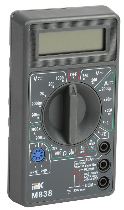 Мультиметр цифровой  Universal M838  | TMD-2S-838 | IEK — IEK (ИЭК)