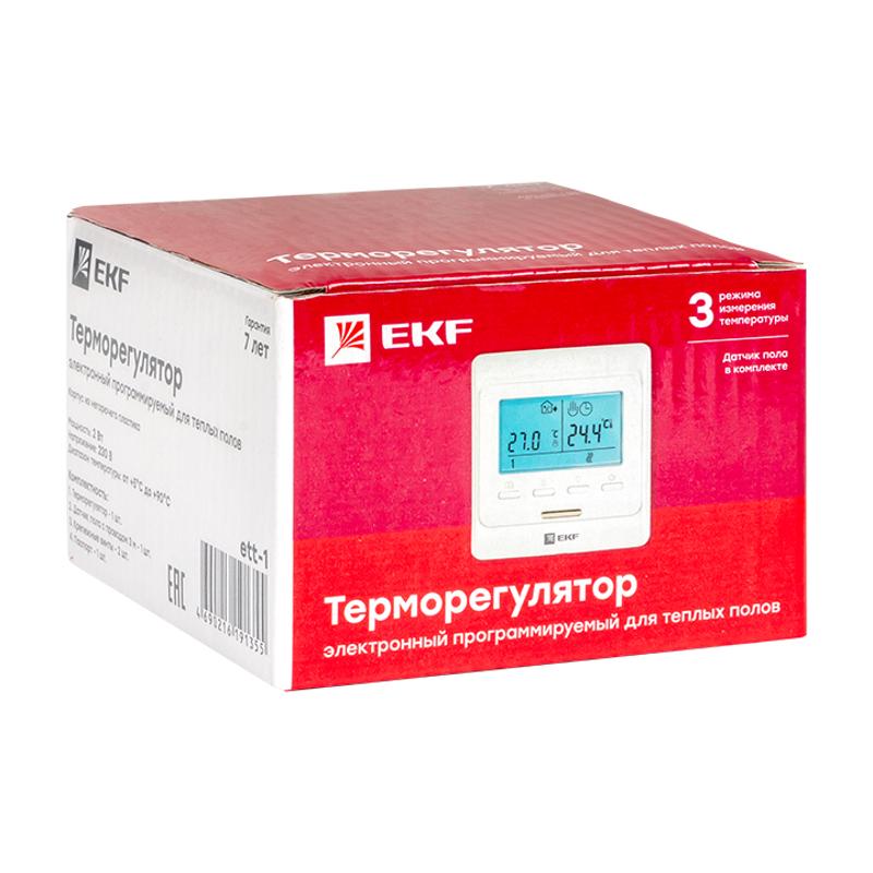 Термостат для теплых полов электронный 16 A 230В с датчиком пола  EKF Proxima | ett-1 | EKF — миниатюра 2