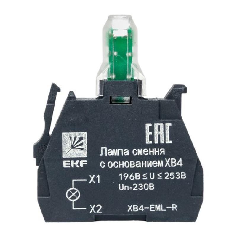 Лампа сменная c основанием XB4 красная 230В EKF PROxima  |  XB4-EML-R |  EKF  — миниатюра 17