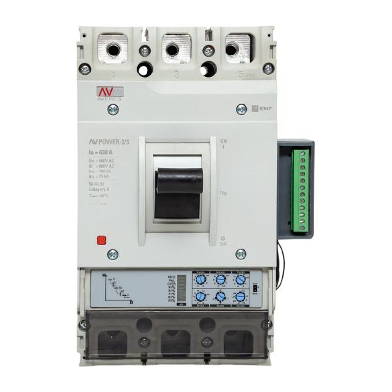 Выключатель автоматический AV POWER-3/3 630А 100kA ETU2.2 AVERES | mccb-33-630H-2.2-av | EKF — миниатюра 18