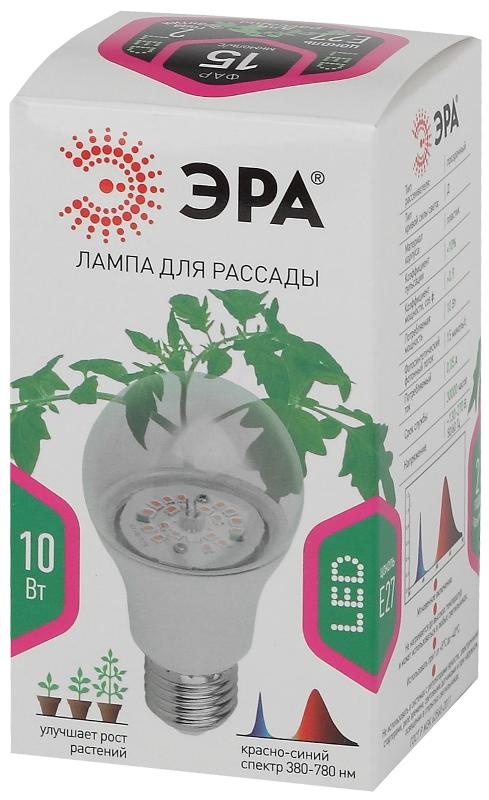 Лампа светодиодная фито для растений 10Вт E27 красно-синий спектр FITO-10W-RB-E27-K | Б0039069 | ЭРА — миниатюра 2