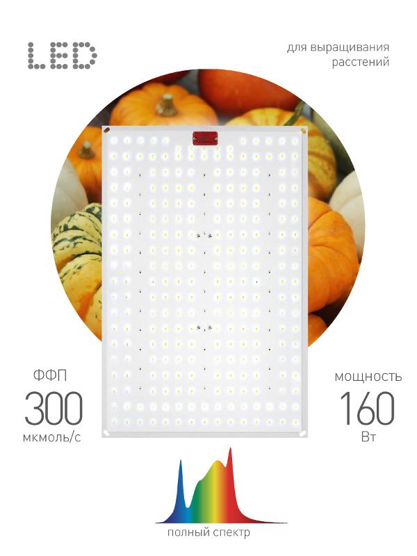 Фитопрожектор для растений светодиодный полного спектра FITO-160W-LED-QB 160 Вт Quantum board | Б0057283 | ЭРА — миниатюра 1