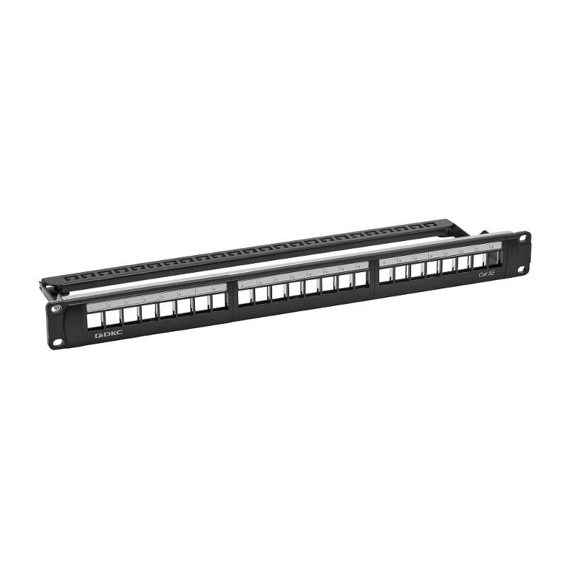 Патч-панель 19",1U,CAT5E, 24 модуля RJ45, экранированная | RN5PPF24 | DKC — миниатюра 5