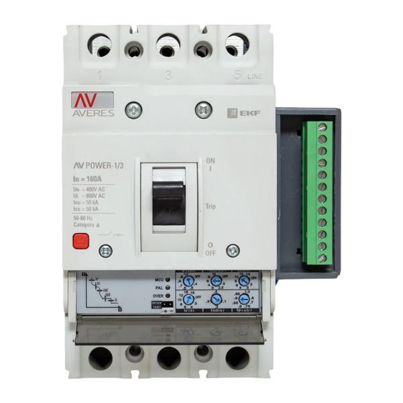 Выключатель автоматический AV POWER-1/3 160А 50kA ETU2.2 | mccb-13-160-2.2-av | EKF — миниатюра 20