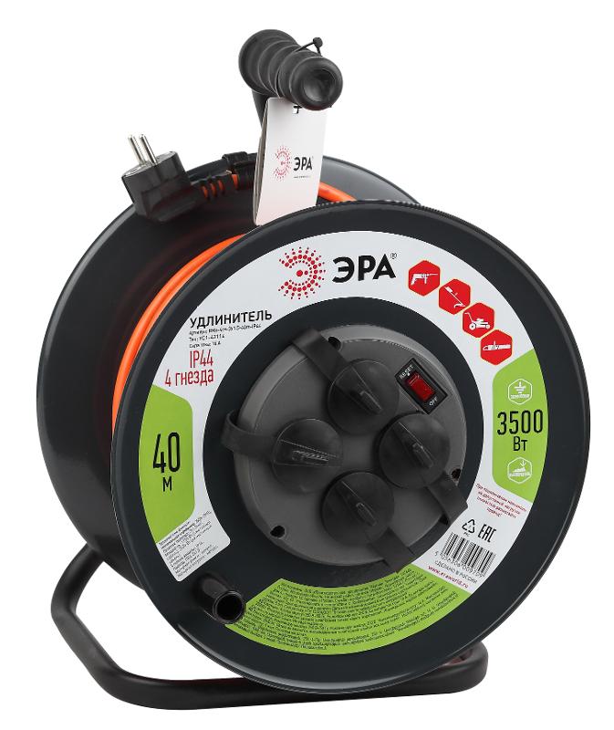 Удлинитель силовой ЭРА RMx-4es-3x1.5-40m-IP44 на м. катушке c/з 4 гн 40м ПВС 3х1.5 | Б0046851 | ЭРА — ЭРА (Энергия света)
