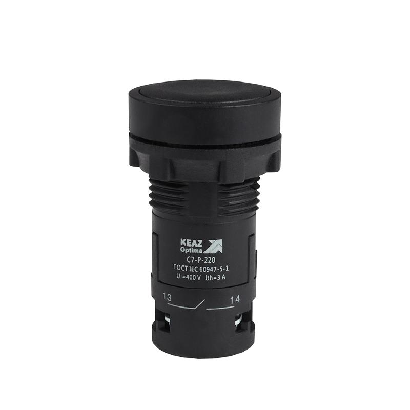 Кнопка OptiSignal Compact D22 C7-P-220 черная 2НО XB7NA23 | 362049 | КЭАЗ — КЭАЗ (Курский электроаппаратный завод)