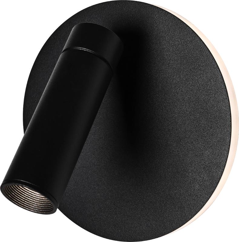 Подсветка декоративная настенная светодиодная  EDGAR WL55 BK для интерьера COB 5Вт/SMD 7Вт 4000К черный IP20  | Б0062917 | ЭРА — миниатюра 1